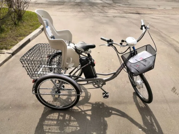 bikevolt-kid-kargo-350-3 Электровелосипед трехколесный двухместный с ребенком bikevolt Kid-Kargo — изображение 4