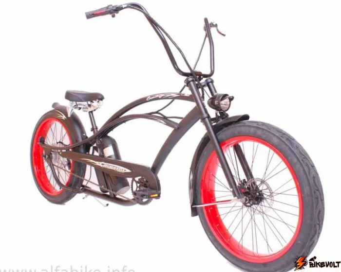 electrovelosiped-chopper-bronco-red-kupit-0 Электровелосипед Чоппер Micargi Bronco Red Bird 36V 500W — изображение 1