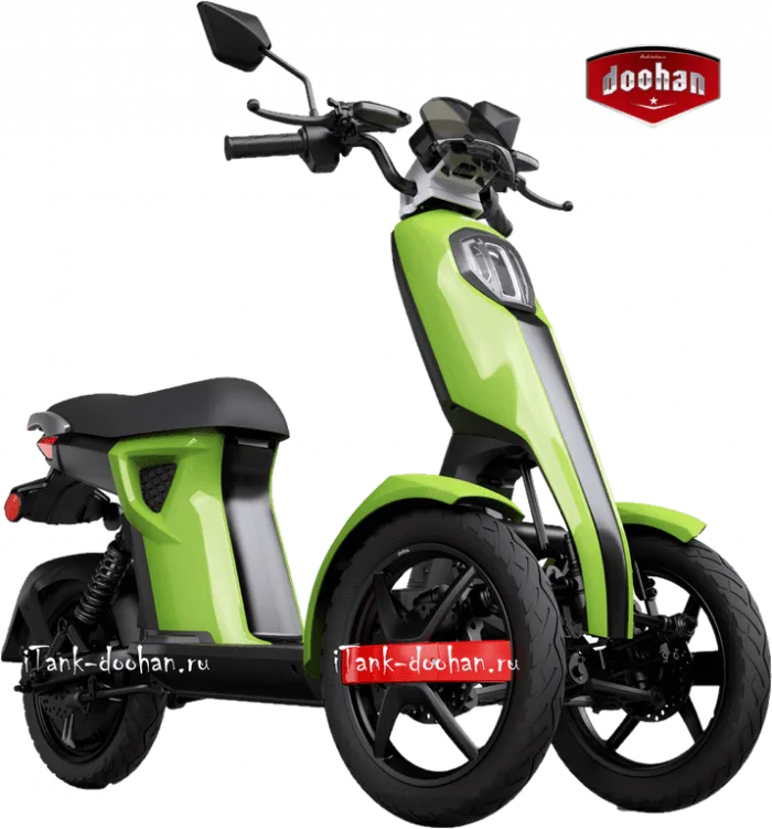 Электрический скутер Doohan iTango Classic 1000W Bosch Зеленый 1 Аккумулятор 48V20Ah — изображение 2
