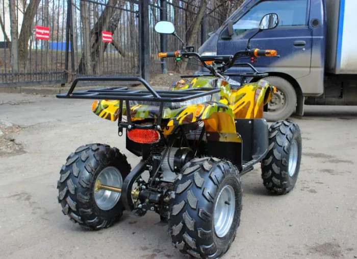 Электроквадроцикл Mytoy T-100 Желтый камуфляж — изображение 4