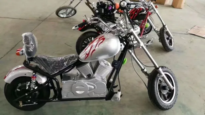 Электромотоцикл детский GreenCamel Чоппер C100 (60V 1000W R12) — изображение 4