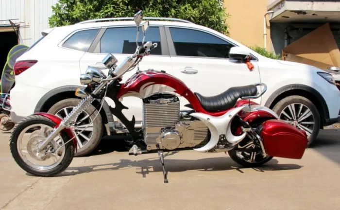 Электромотоцикл GreenCamel Чоппер C200 (72V 3000W R15) — изображение 14