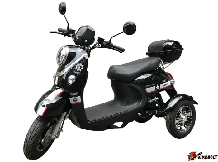 elektroskuter-etoro-vespa-new-0 Трицикл электроскутер трехколесный Etoro Vespa NEW 2024 черный — изображение 1