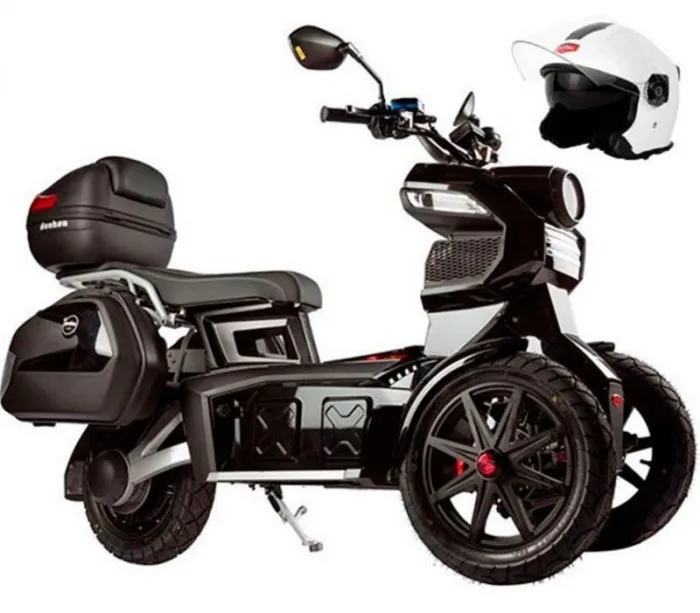 Электроскутер Doohan iTank EV3 Pro 3000w Black 2 Аккумулятора 60V26Ah+Кофры+Чехол+Перчатки — изображение 2