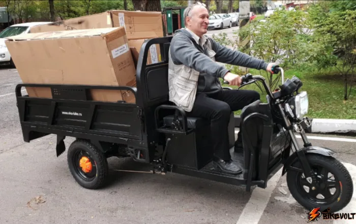 elektrotritsikl-eltreco-d3-1000-blue-siniy-0 Грузовая электрическая тележка(электротрицикл) Еtrike D4 — изображение 1