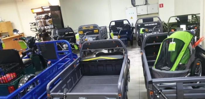 Грузовая электрическая тележка D4 синяя — изображение 6