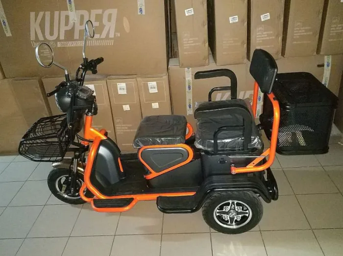 Электротрицикл Green City S2 V4 двухместный c корзиной — изображение 3