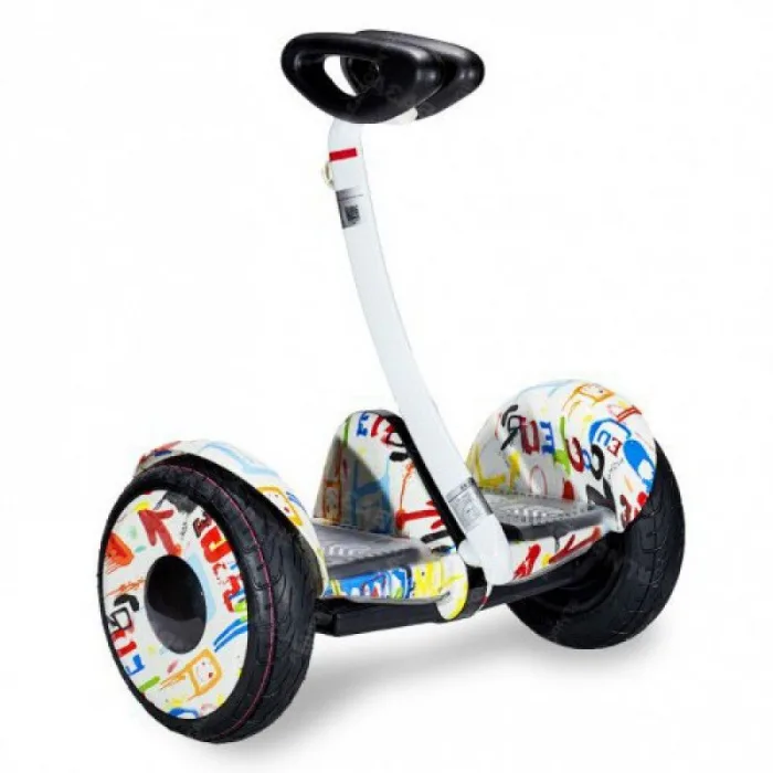 giroskuter-mini-sigvej-mini-robot-36v-graffiti-belyj-2 Гироскутер мини-сигвей Smart Balance Mini Robot 36V Граффити Белый — изображение 3