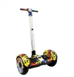 Гироскутер с ручкой Smart Balance A8 Граффити Желтый — изображение 2