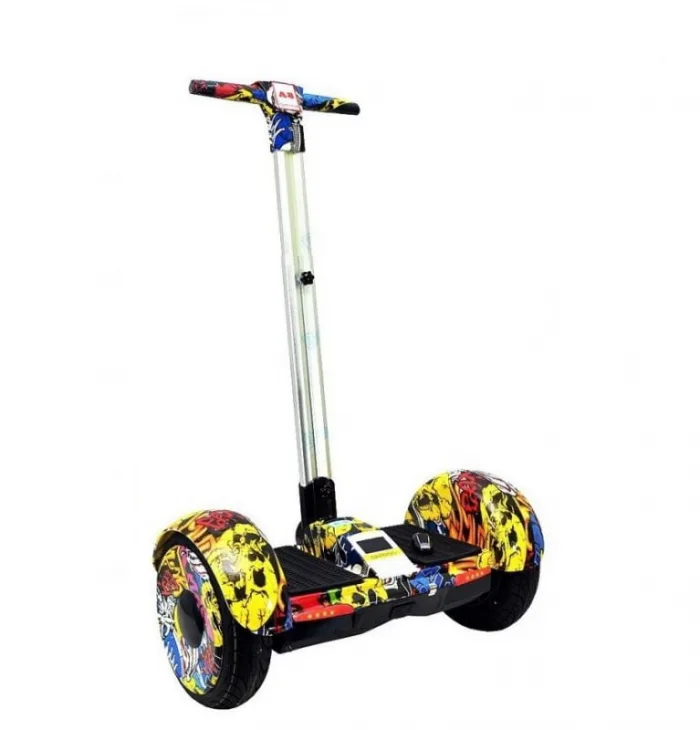 giroskuter-s-ruchkoj-smart-balance-a8-graffiti-zheltyj-1 Гироскутер с ручкой Smart Balance A8 Граффити Желтый — изображение 2