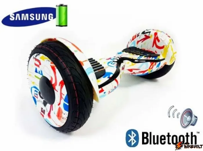 Гироскутер Smart Balance SUV NEW 10.5 Граффити белый Самобаланc Музыка original — изображение 1