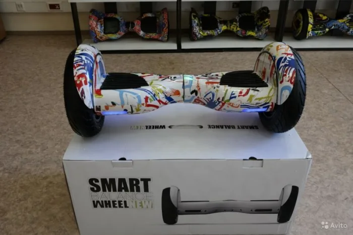 Гироскутер Smart Balance SUV NEW 10.5 Граффити белый Самобаланc Музыка original — изображение 6