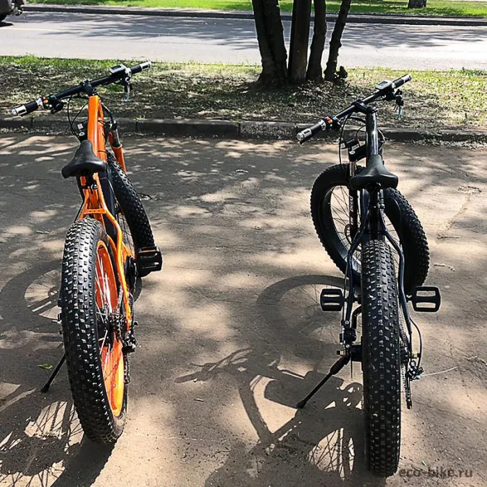 Электровелосипед фэтбайк RX 500W оранжевый и чёрный цвет — изображение 2