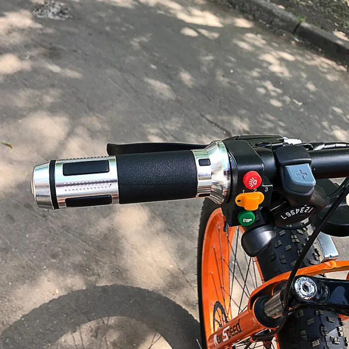 Электровелосипед фэтбайк RX 500W оранжевый и чёрный цвет — изображение 4