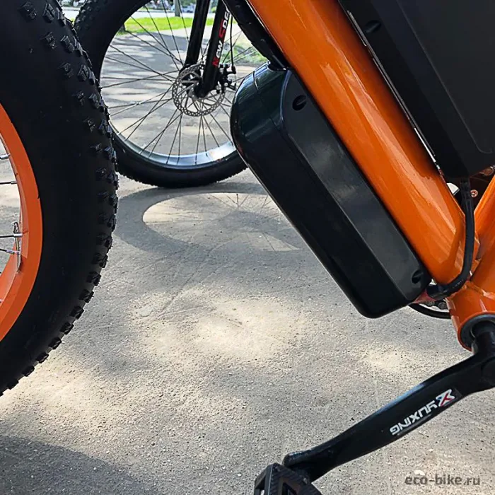 Электровелосипед фэтбайк RX 500W оранжевый и чёрный цвет — изображение 8