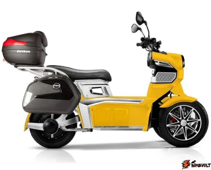 jelektroskuter-itank-doohan-ev3-pro-1500w-zheltij-0 Электроскутер Doohan iTank EV3 Pro 1500w Yellow 2 Аккумулятора 60V26Ah+Кофры+Чехол+Перчатки — изображение 1