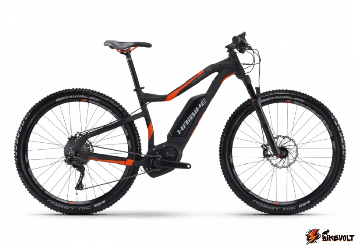 Электровелосипед Haibike Хduro HardNine 7.0 Черный с Оранжевым original 2017 — изображение 1