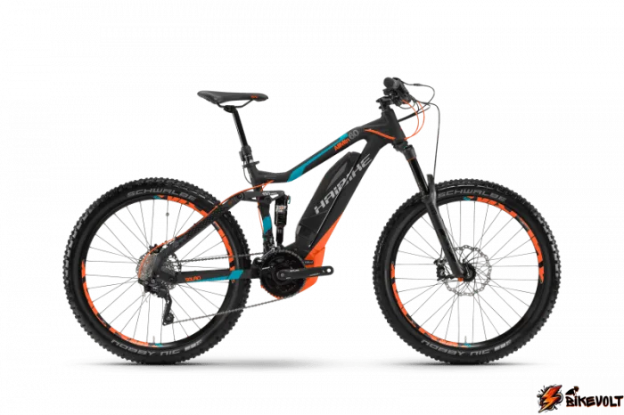 Электровелосипед Haibike Sduro AllMtn 6.0 Черный с Оранжевым original 2017 — изображение 2