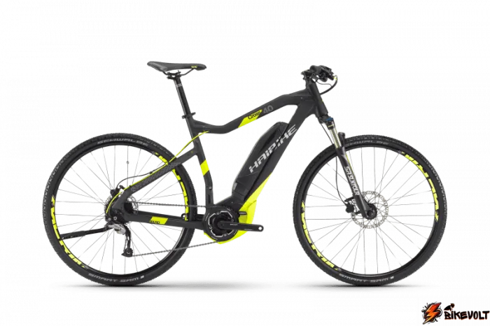 Электровелосипед Haibike Sduro Cross 4.0 Темно Серый с Желтым original 2017 — изображение 2