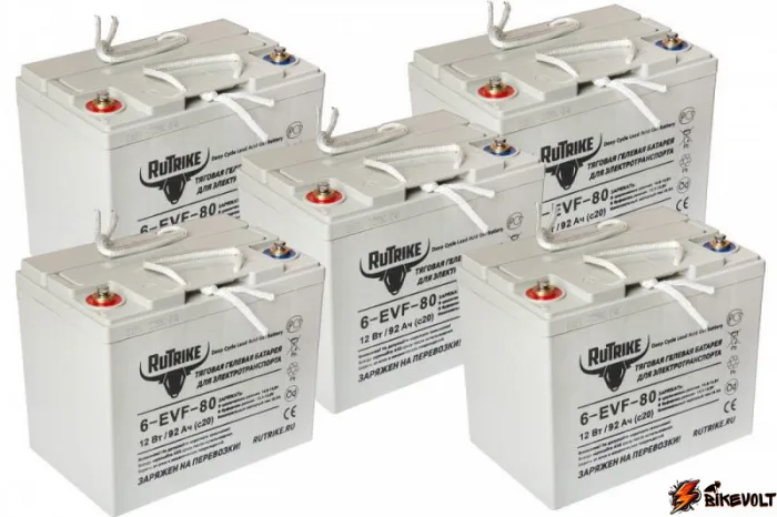 komplekt-tyagovyh-gelevyh-akkumulyatorov-rutrike-6-evf-80-60v80ah-c3-0 Комплект тяговых гелевых аккумуляторов RuTrike 6-EVF-80 (60V80A/H C3) — изображение 1
