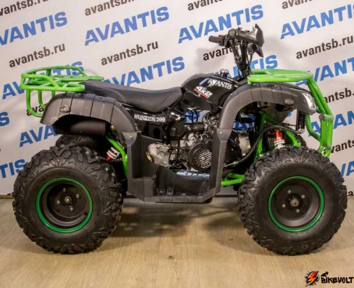Квадроцикл Avantis Hunter 200 LUX (БАЛАНС. ВАЛ) Черно-зеленый — изображение 4