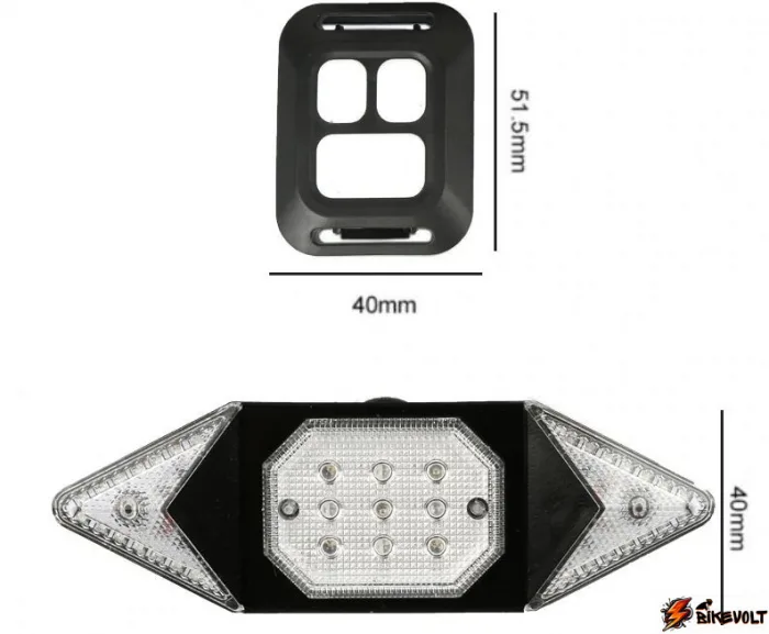 Поворотник-габарит bikevolt LY-6700 с пультом ДУ на руль — изображение 6