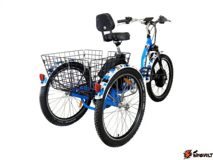 Электровелосипед трехколесный Horza Stels Trike 24 2000W 48V/30Ah полный привод — изображение 3