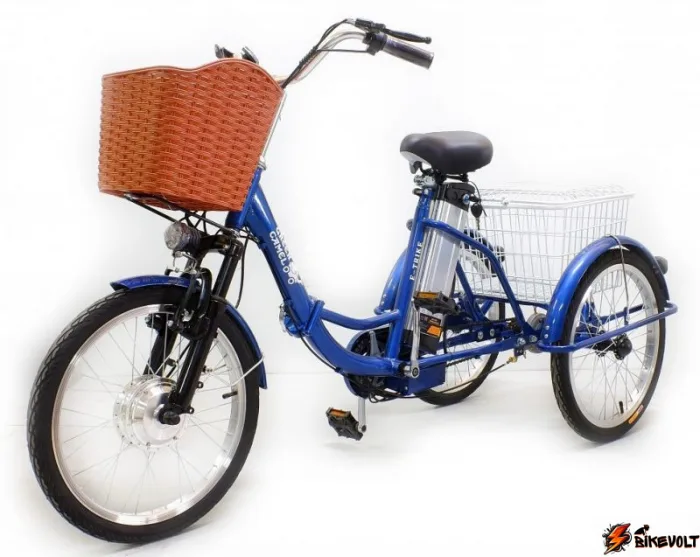 tritsikl-doonkan-trike-20-500w-36v-10ah-0 Трехколесный электровелосипед GreenCamel Трайк-20 (R20 500W 48V 15Ah) Складной — изображение 1