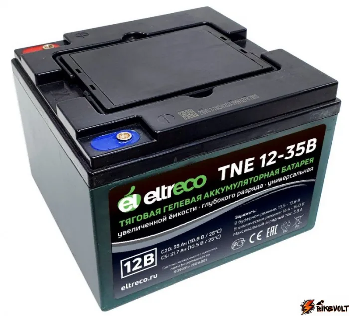tyagovyj-akkumulyator-eltreco-tne12-35-12v285ah-c3-0 Тяговый аккумулятор Eltreco TNE12-35 (12V28.5A/H C3) — изображение 1
