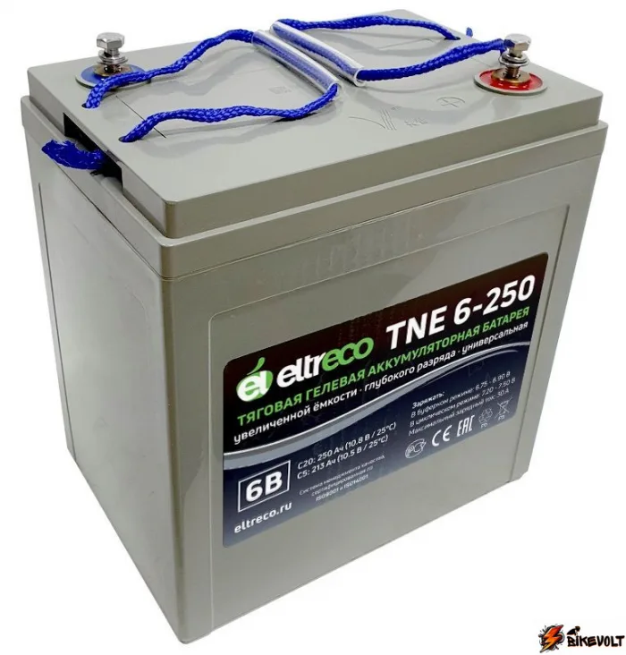 Тяговый аккумулятор Eltreco TNE6-250 (6V200A/H C3) — изображение 1