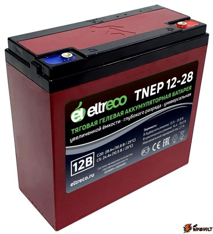 Тяговый аккумулятор Eltreco TNEP12-28 (12V23.5A/H C3) — изображение 1