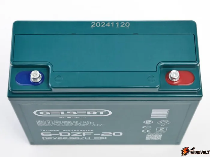 Тяговый аккумулятор Gelbert 6-DZF-20 (12V22.5A/H C5) — изображение 3