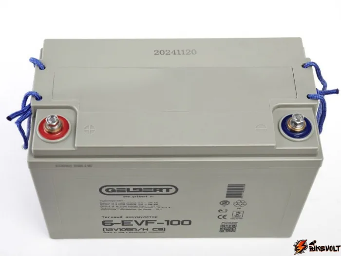 Тяговый аккумулятор Gelbert 6-EVF-100 (12V105A/H C5) — изображение 4