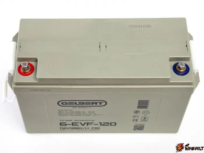 Тяговый аккумулятор Gelbert 6-EVF-120 (12V126A/H C5) — изображение 2