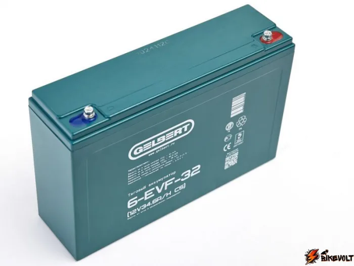 Тяговый аккумулятор Gelbert 6-EVF-32 (12V34.6A/H C5) — изображение 3
