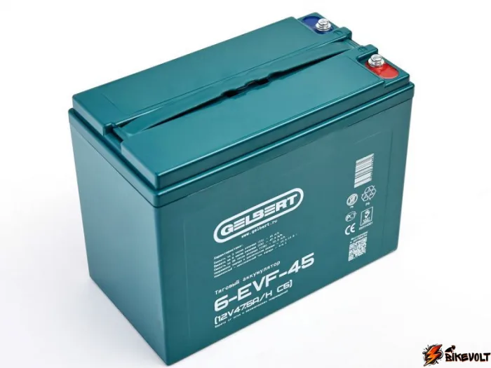 Тяговый аккумулятор Gelbert 6-EVF-45 (12V47.5A/H C5) — изображение 8