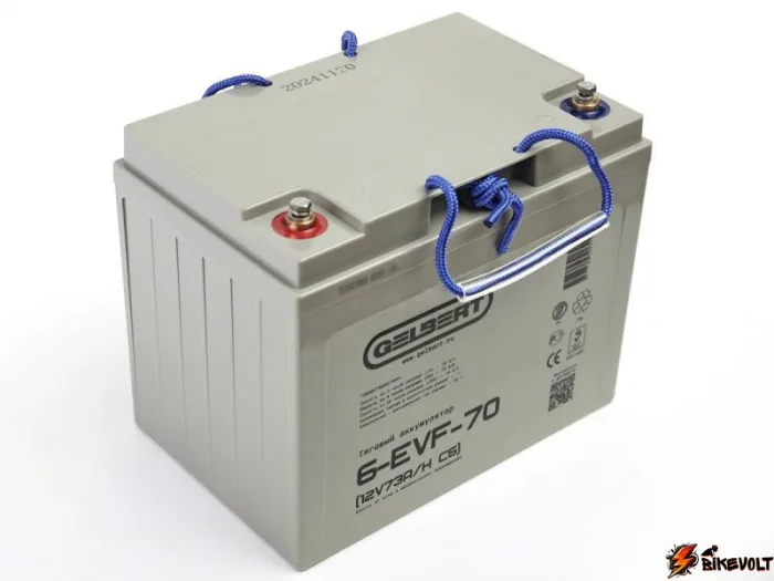 Тяговый аккумулятор Gelbert 6-EVF-70 (12V73A/H C5) — изображение 2