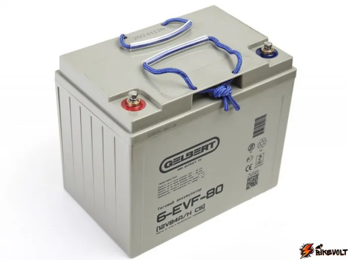 Тяговый аккумулятор Gelbert 6-EVF-80 (12V84A/H C5) — изображение 2