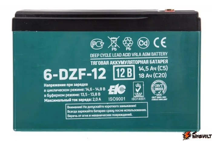 tyagovyj-gelevyj-akkumulyator-rutrike-6-dzf-12-12v13ah-c3-1 Тяговый гелевый аккумулятор RuTrike 6-DZF-12 (12V13A/H C3) — изображение 2