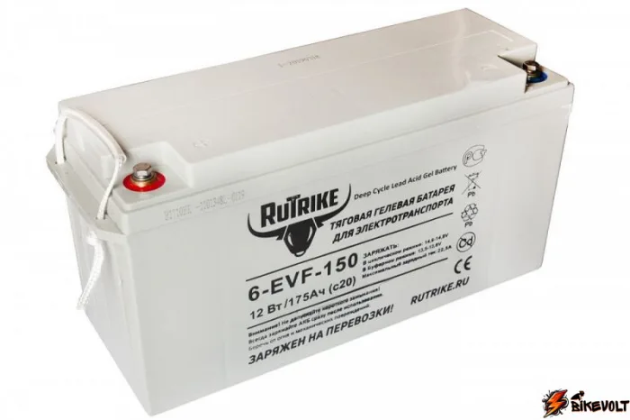 tyagovyj-gelevyj-akkumulyator-rutrike-6-evf-150-12v150ah-c3-2 Тяговый гелевый аккумулятор RuTrike 6-EVF-150 (12V150A/H C3) — изображение 3