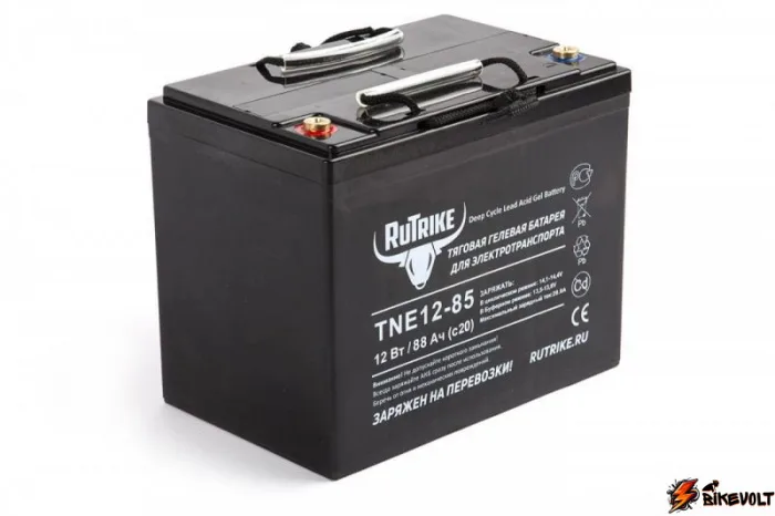 tyagovyj-gelevyj-akkumulyator-rutrike-tne-12-85-12v70ah-c3-0 Тяговый гелевый аккумулятор RuTrike TNE 12-85 (12V70A/H C3) — изображение 1