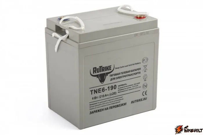 tyagovyj-gelevyj-akkumulyator-rutrike-tne6-190-6v210ah-c3-0 Тяговый гелевый аккумулятор RuTrike TNE6-190 (6V210A/H C3) — изображение 1