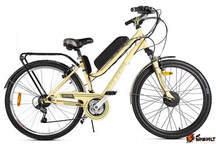 velogibrid-stinger-victoria-26-17-bezhevyj-36v-250w-0 Электровелосипед Stinger Victoria 26 (17", бежевый) 36V 250W — изображение 1