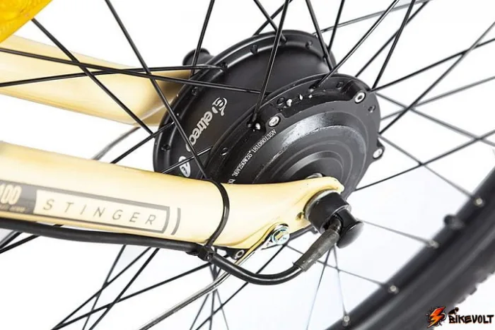 Электровелосипед Stinger Victoria 26 (17", бежевый) 36V 250W — изображение 6